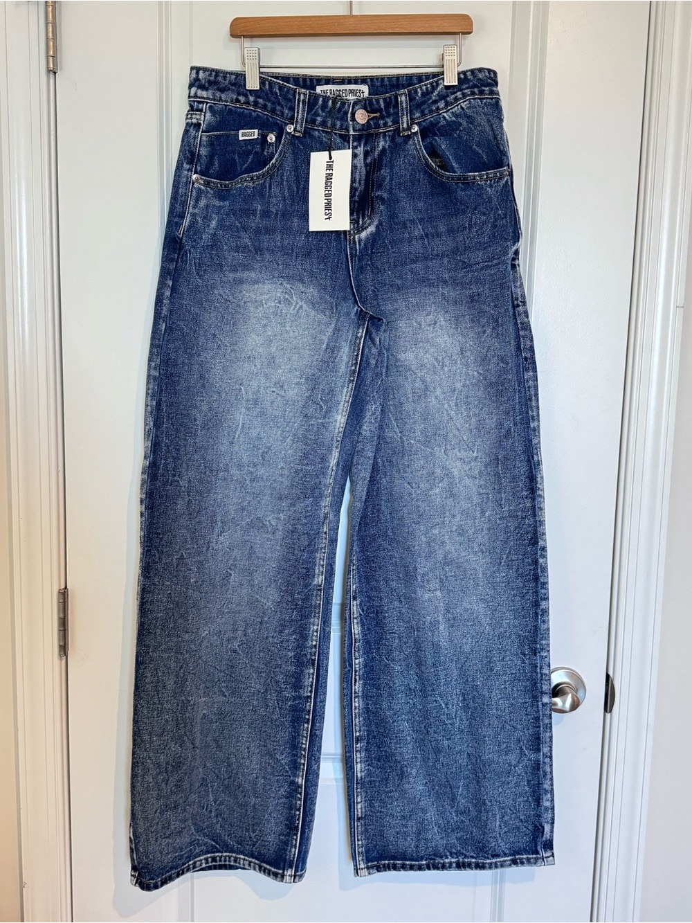 NWT The Ragged Priest Dystopia Release Jeans Wide Leg Sz 28 Grunge Rock Punk